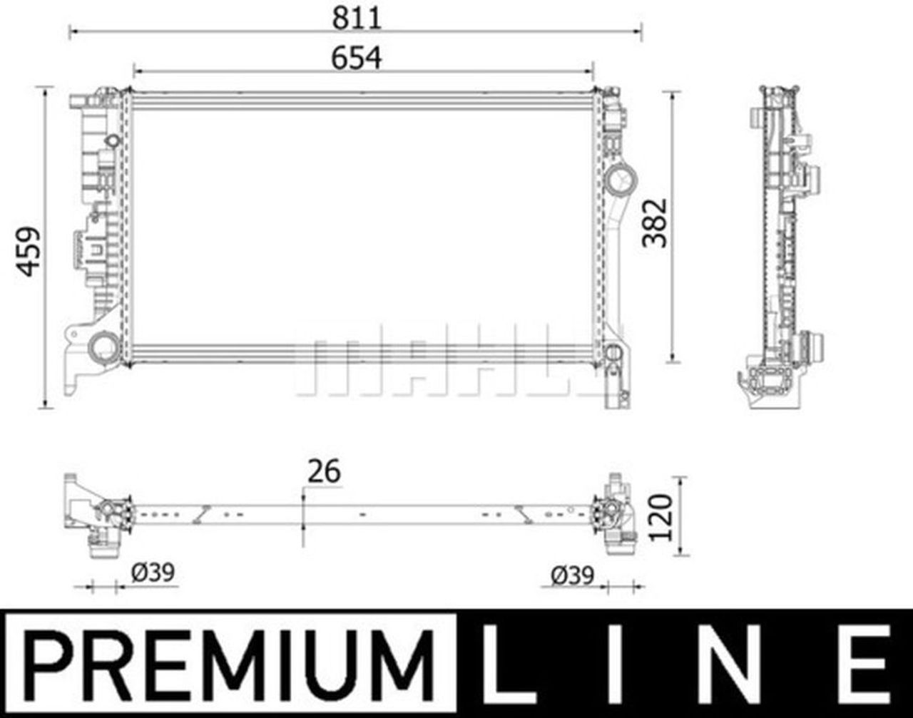 MAHLE Premium Line Coolant Radiator CR2334000P