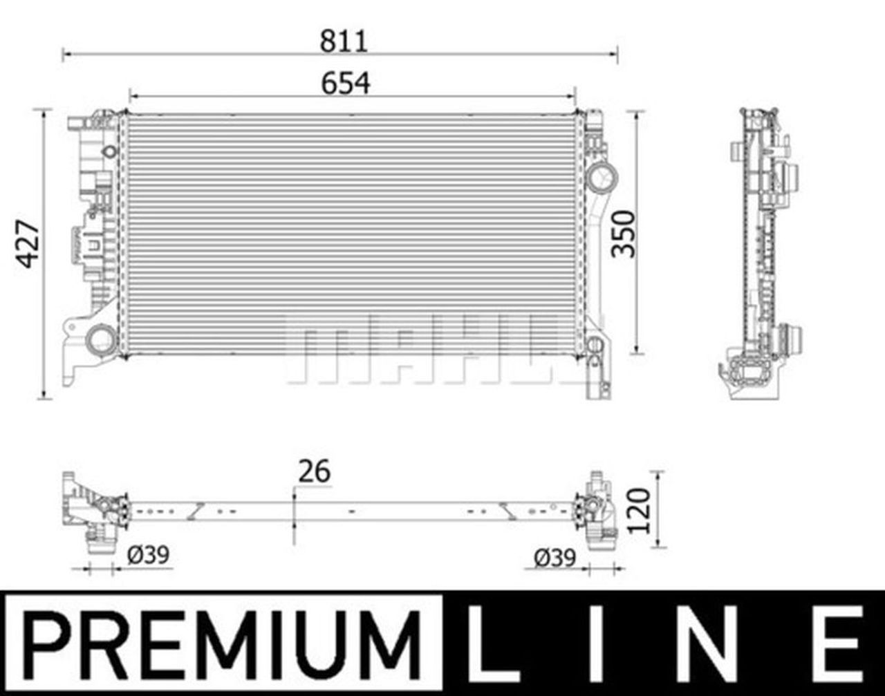 MAHLE Premium Line Coolant Radiator CR2335000P