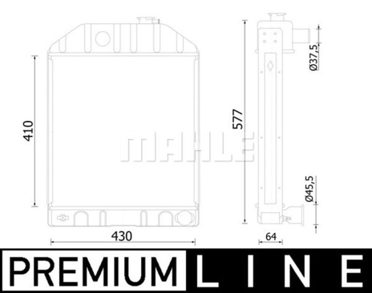MAHLE Premium Line Coolant Radiator CR2413000P