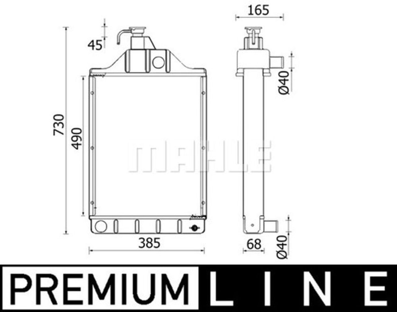 MAHLE Premium Line Coolant Radiator CR2416000P