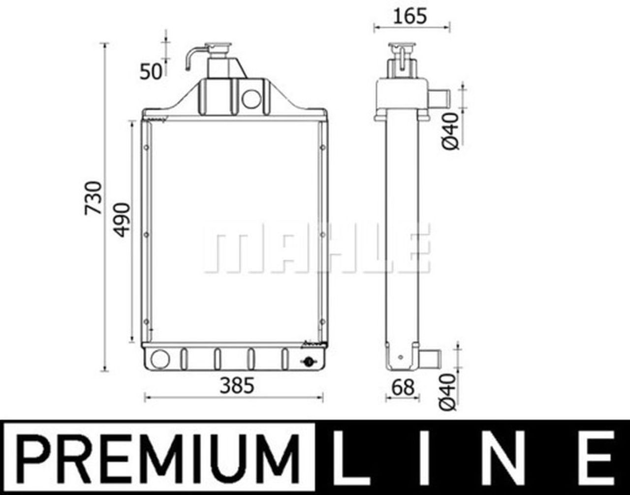 MAHLE Premium Line Coolant Radiator CR2417000P