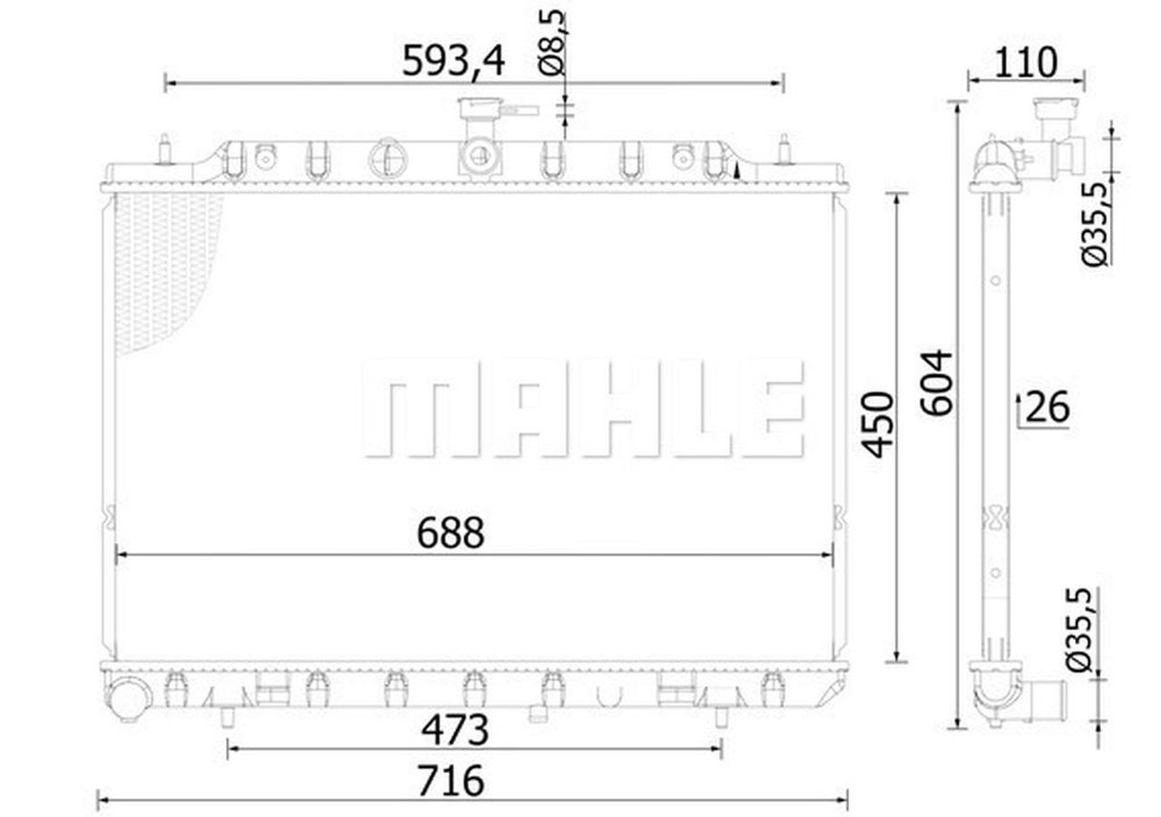 MAHLE Coolant Radiator CR2424000S