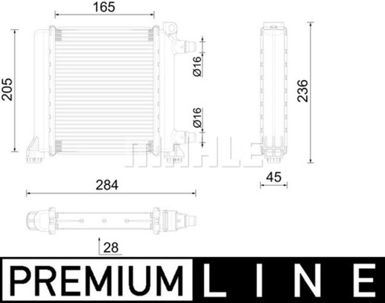 MAHLE Premium Line Coolant Radiator CR2596000P