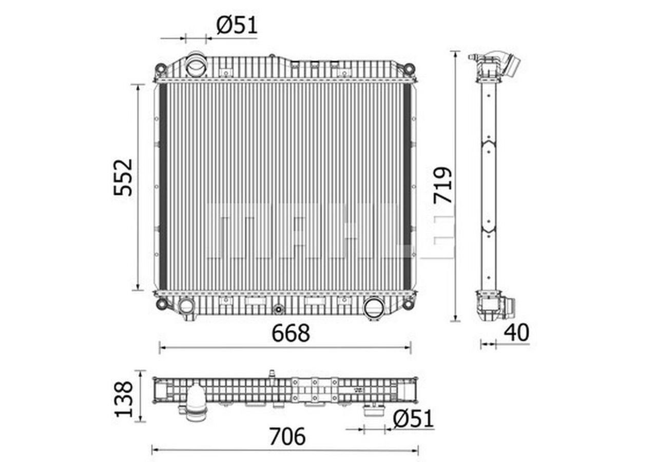 MAHLE Premium Line Coolant Radiator CR2608000P
