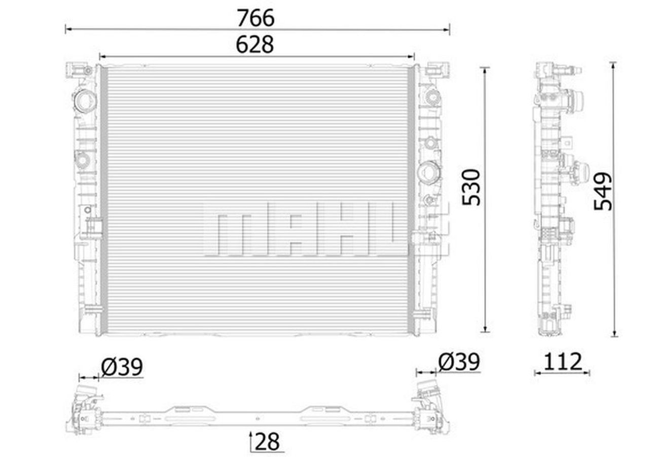MAHLE Premium Line Coolant Radiator CR2630000P