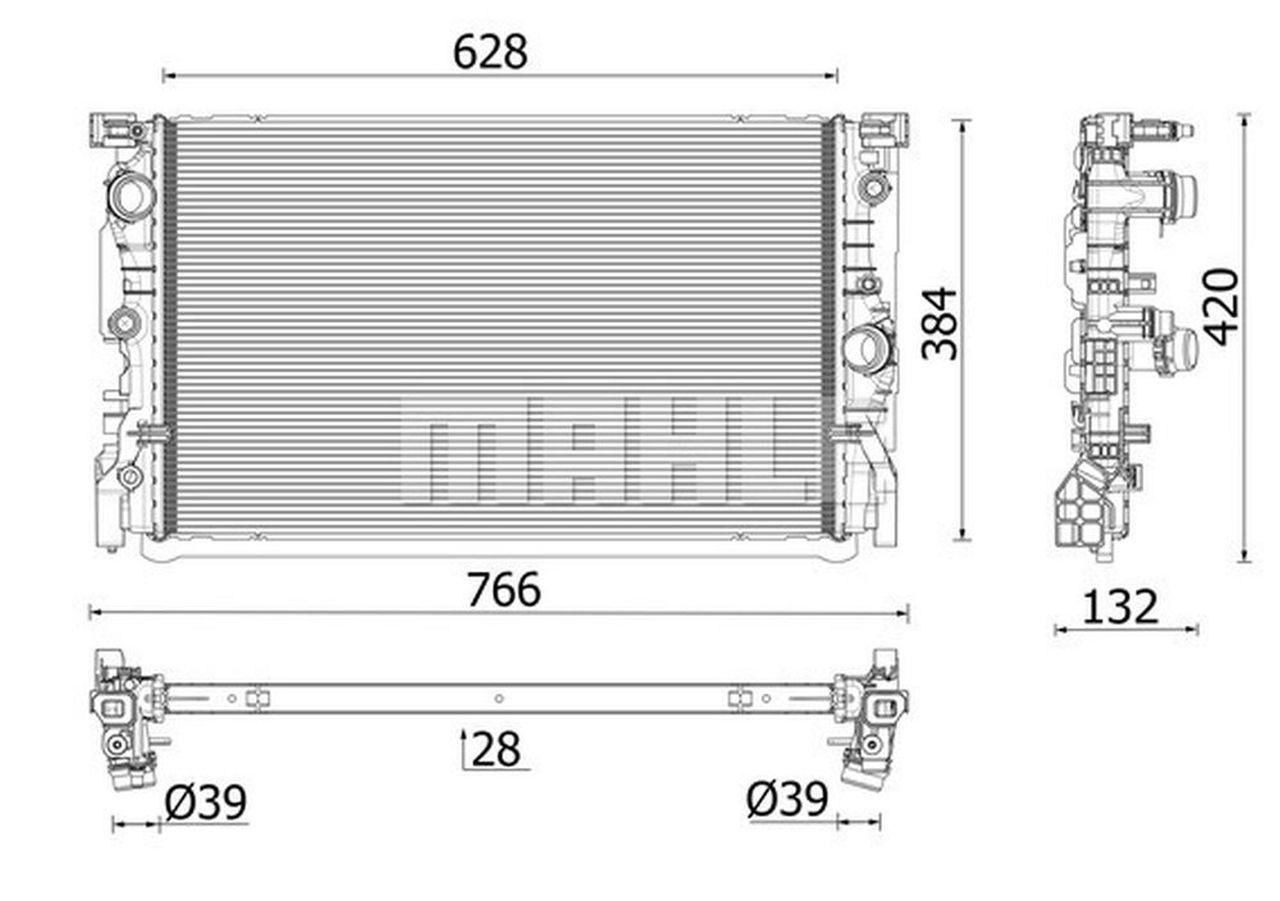 MAHLE Premium Line Coolant Radiator CR2635000P