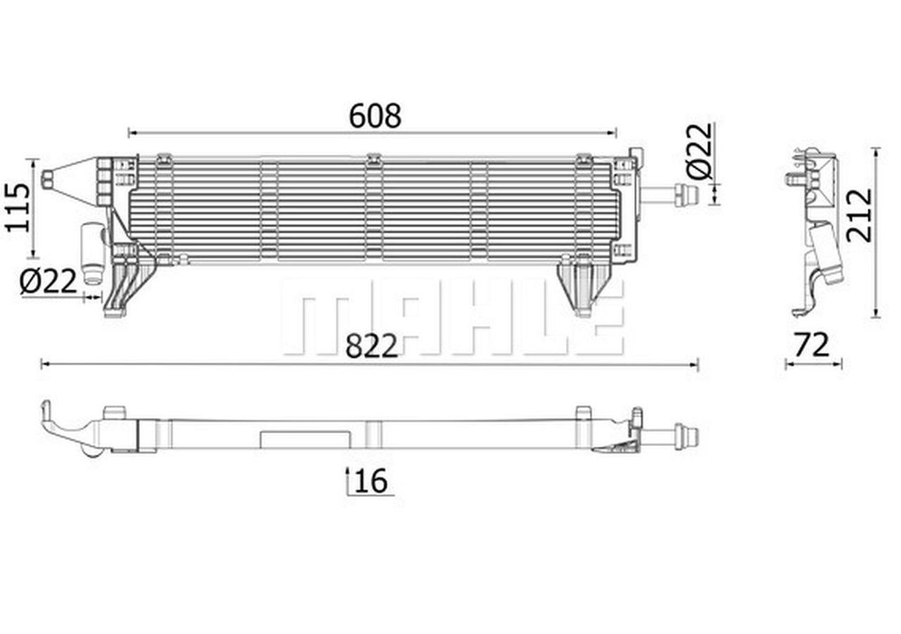 MAHLE Premium Line Battery Cooling Radiator CR2636000P
