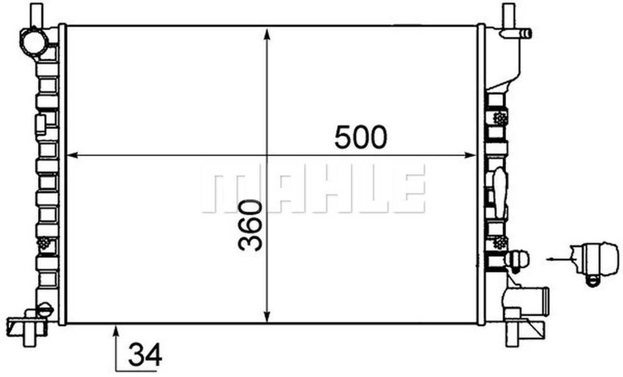 MAHLE PC Radiator CR381000S