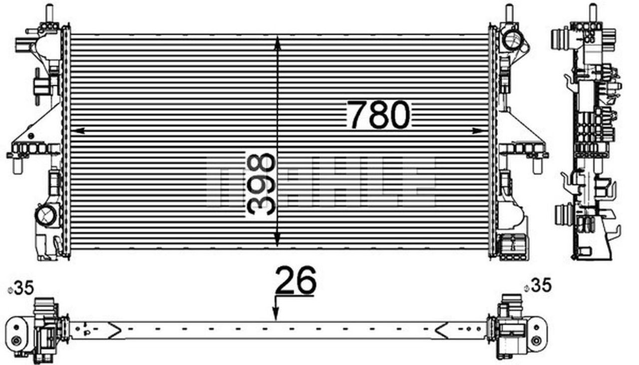 MAHLE LCV Radiator CR808000P