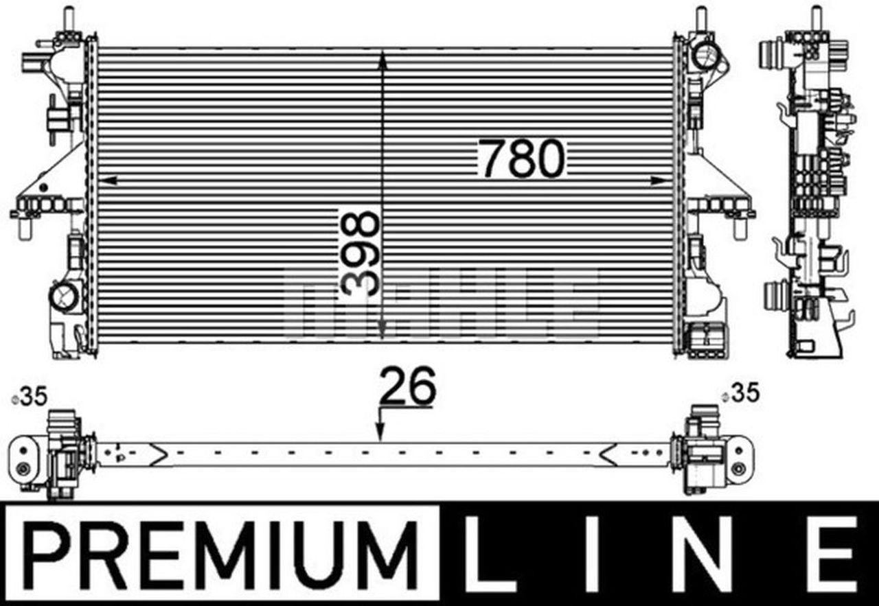 MAHLE LCV Radiator CR808000P
