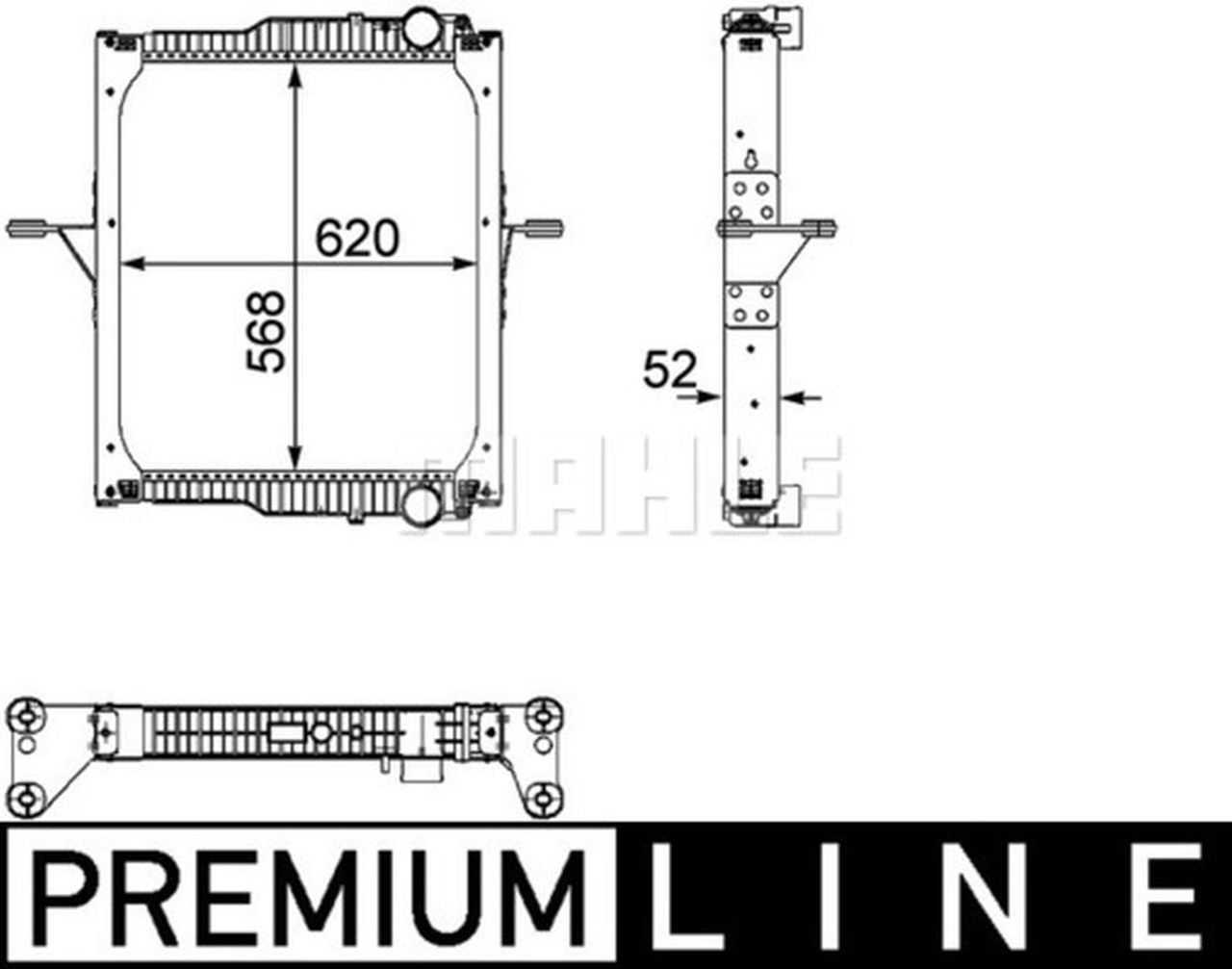 MAHLE Truck/Bus Radiator CR821000P MAHLE Truck/Bus Radiator CR821000P