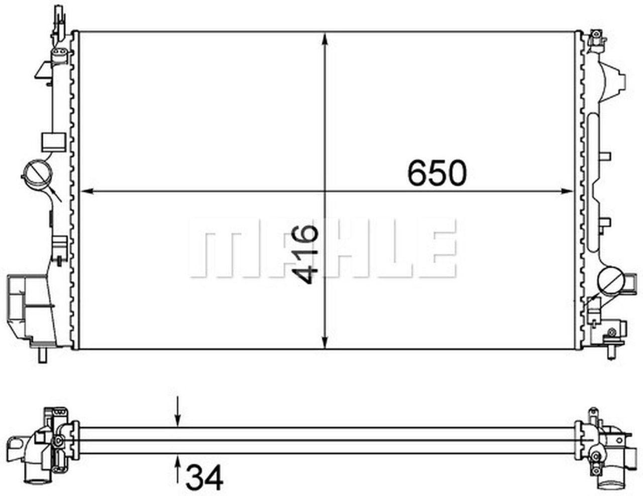 MAHLE PC Radiator CR835001S MAHLE PC Radiator CR835001S