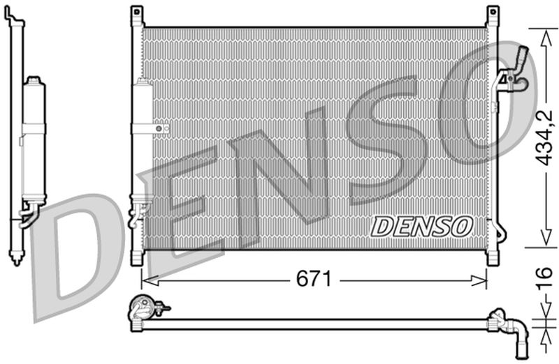 Model Condensor Denso Denso Aircon Condenser DCN46015 - ARKS4Cooling