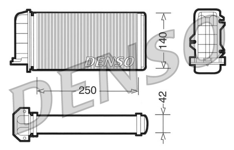 Denso Heater Core DRR09001