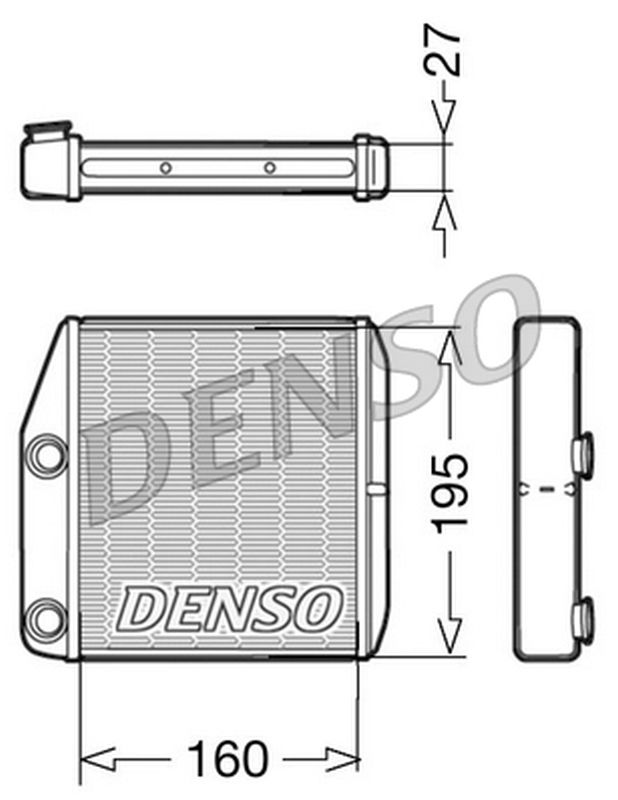 Denso Heater Core DRR09075