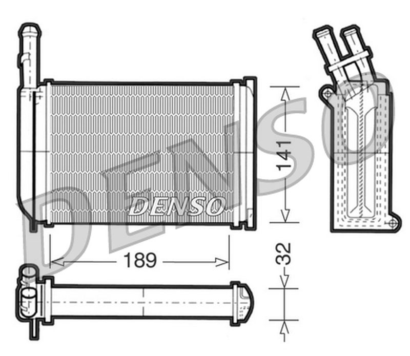Denso Heater Core DRR10001