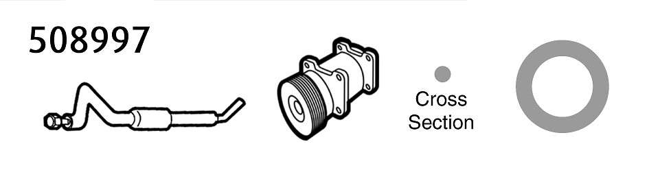 VALEO-508997-O-Ring Repair Set Seal for coolant tube