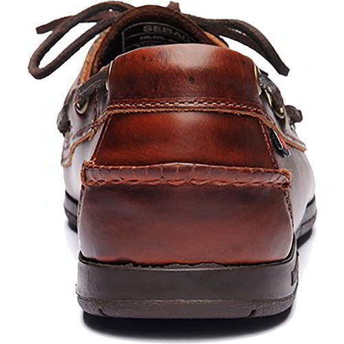 Sebago Endeavour Mens Brown Waxed Leather Boat Deck Shoes Size 8-13 - Produktbild 3