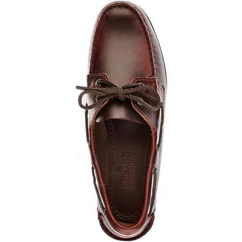 Sebago Endeavour Mens Brown Waxed Leather Boat Deck Shoes Size 8-13 - Produktbild 4