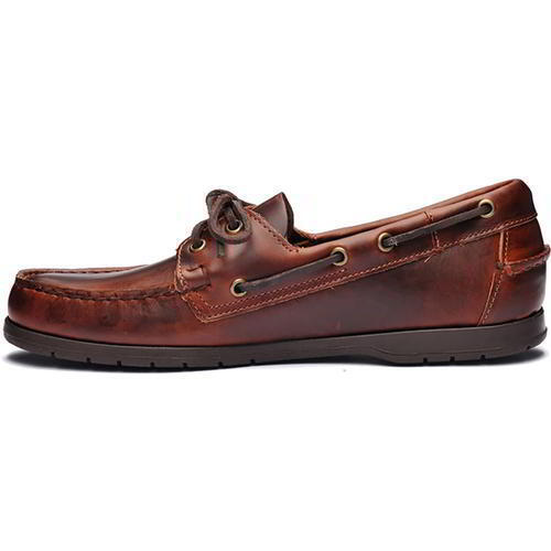 Sebago Endeavour Mens Brown Waxed Leather Boat Deck Shoes Size 8-13 - Produktbild 1