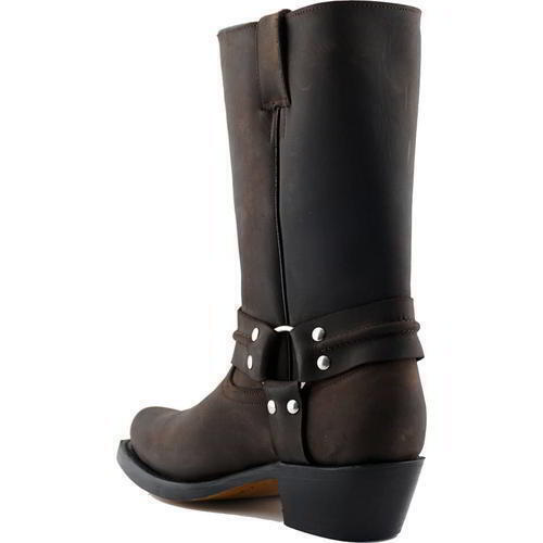 Grinders Harness Hi Mens Womens Brown Tall Cowboy Biker Boots Size UK 3-12 - Produktbild 3