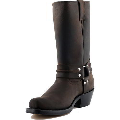 Grinders Harness Hi Mens Womens Brown Tall Cowboy Biker Boots Size UK 3-12 - Produktbild 8