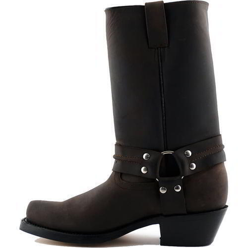 Grinders Harness Hi Mens Womens Brown Tall Cowboy Biker Boots Size UK 3-12 - Produktbild 9